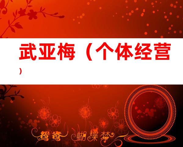 武亚梅（个体经营）